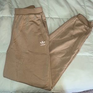 Tan adidas sweatpants